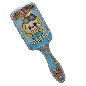 LaBuBu Blue Hair Brush with Iridescent Confetti New